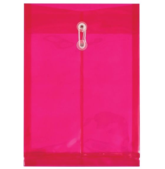 Enveloppe en vinyle translucide - Grand format - Rouge
