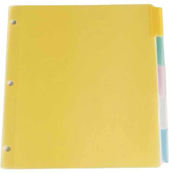 Intercalaires en vinyle - Format lettre - 5 sections