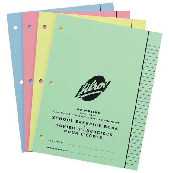 Cahier d'exercices Hilroy, ligné à 7 mm - 40 pages