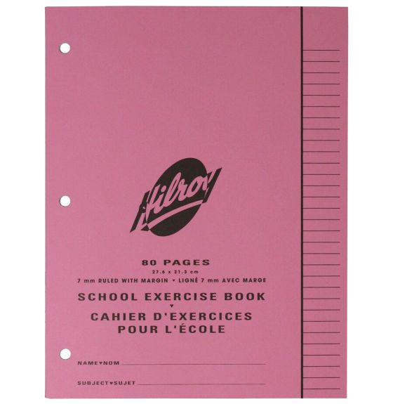 Cahier d'exercices Hilroy, ligné à 7 mm - 80 pages