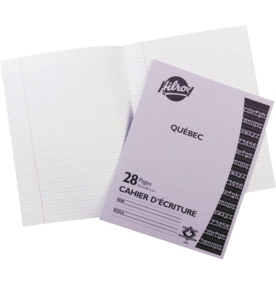 Québec Stitched Exercise Book - 28 pages - French Cover