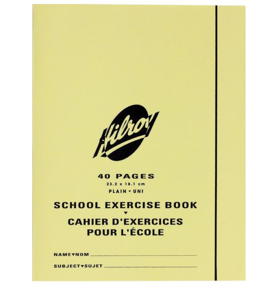 Hilroy Notebook - Plain, Unruled - 40 Pages - Canary