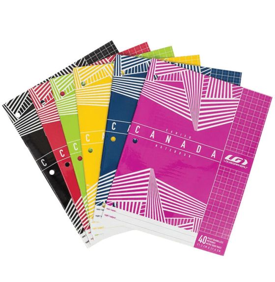 Louis Garneau Metric Quad (Graph) Canada Notebook - 40 Pages