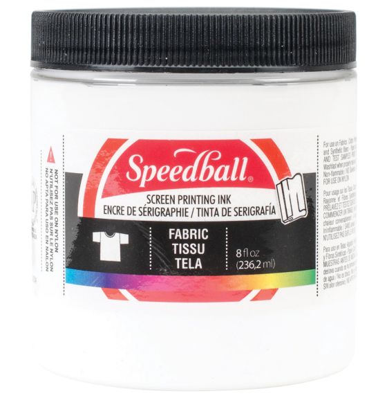 Speedball&reg; Water-Soluble Fabric Screen Printing Ink - 8 oz (236 mL) - White
