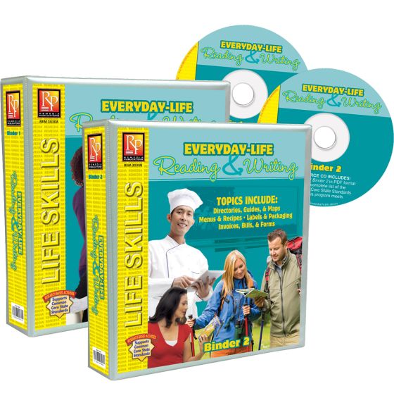 Everyday-Life Reading & Writing Practice - Binder 1 and 2, Resources & CD’s