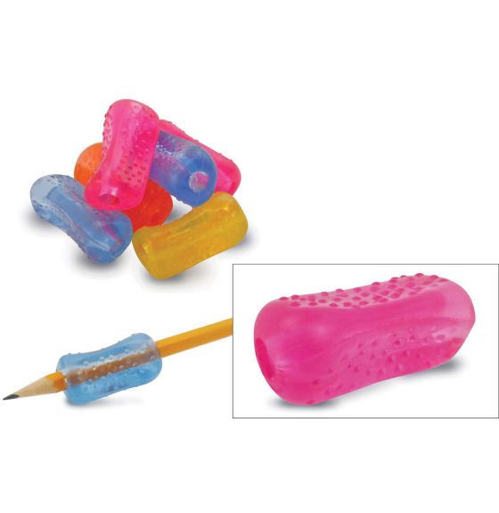 Prises de crayon bosselées, couleurs néon - Ensemble de 12