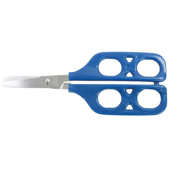 Ciseaux d'entraînement PETA à double contrôle et lames de 45 mm à bouts arrondis - Pour droitier