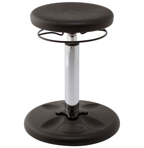 Tabouret d'équilibre Kore™, ajustable de 42 cm à 61 cm (16,5" à 24") – Noir