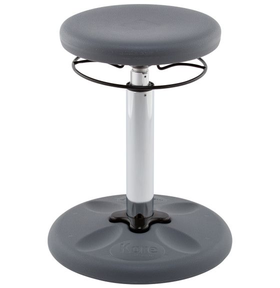 Le tabouret d'équilibre Kore™, ajustable de 42 cm à 61 cm (16,5" à 24") – Gris foncé