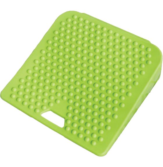 Coussin incliné, vert - 10" x 9,5"