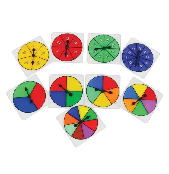 Transparent Spinners, Set of 9