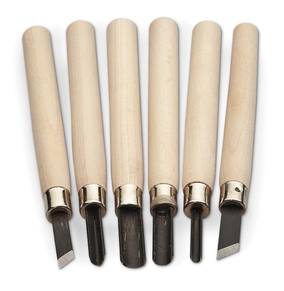 Outils pour gravure sur bois/linoléum Jack Richeson®, pour élève - Ensemble de 6
