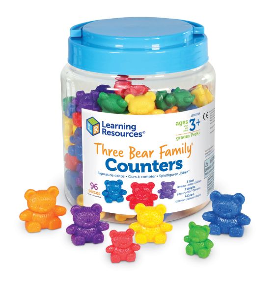 Compteurs Three Bear Family® à 6 couleurs - Ensemble de 96