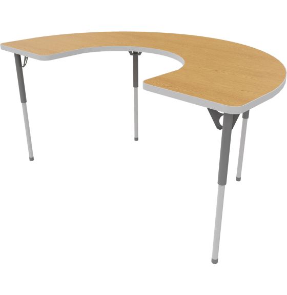 Aktivity C-Shape Table - Oak - 36" x 60"