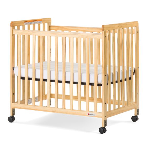 SafetyCraft&reg; Slatted Compact Fixed-Side Crib