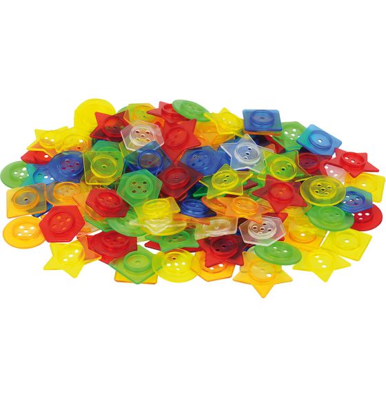 Stackable Translucent Buttons - Pkg 144 + 12 Laces