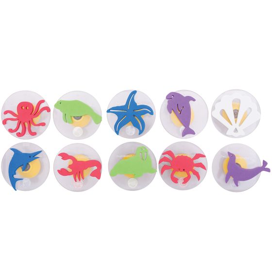 Ensemble de 10 timbres géants Ready2Learn™ - Animaux marins