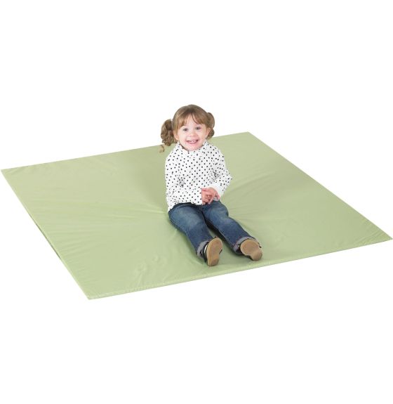 Tapis d'activités deux tons, 1,3 m x 1,3 m x 2,5 cm - Vert fougère clair et vert sauge foncé