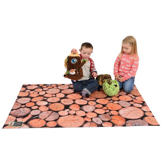 Tapis à motif de rondins