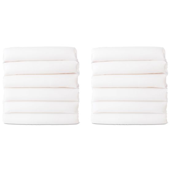 Draps blancs pour couchettes standard Foundations&reg; CozyFit&trade; - Ensemble de 12