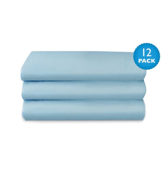 Draps bleus pour couchettes standard Foundations&reg; CozyFit&trade; - Ensemble de 12