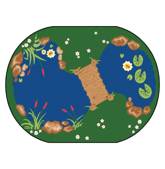 Tapis "L’étang" de Carpets for Kids® - Ovale, 2,5 x 3,5 m (8'3" x 11'8")
