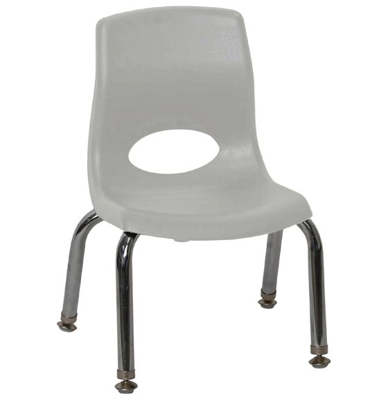 Chaise MyPosture™ Plus, pattes chromées, 20,3 cm (8") - Gris