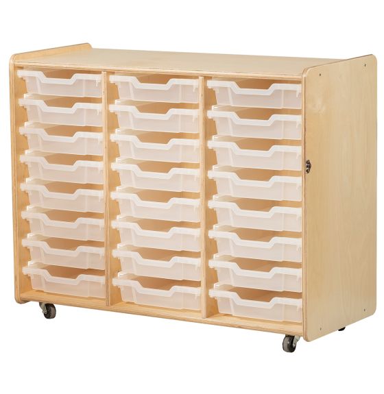 Mobile Cart, 3/4" Birch - 24 Drawers