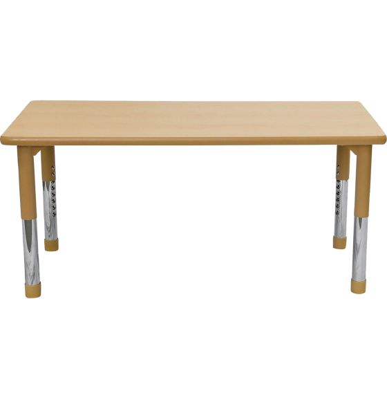 As We Grow™ Maple Tan Rectangular Adjustable Table 24" x 48"
