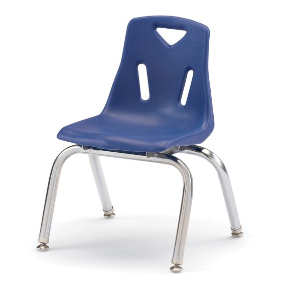 Chaise Berries®, pattes chromées, empilable, 30,5 cm (12") - Bleu