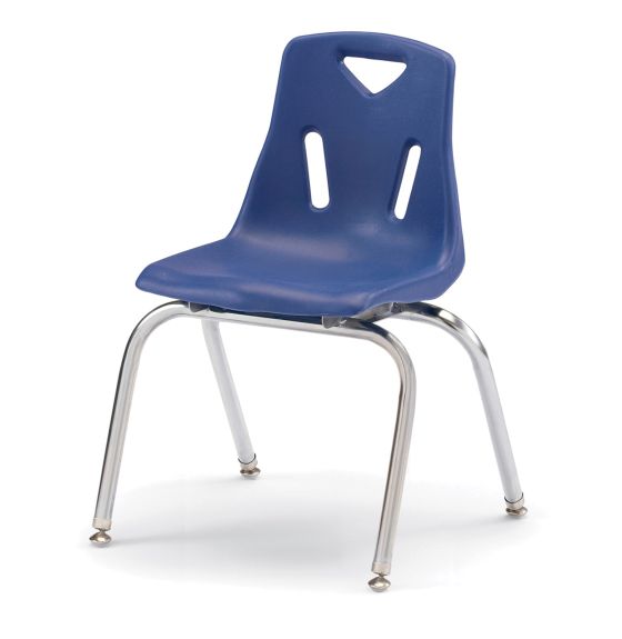 Berries&reg; Stacking Chair With Chrome-Plated Legs - 16" Height - Blue