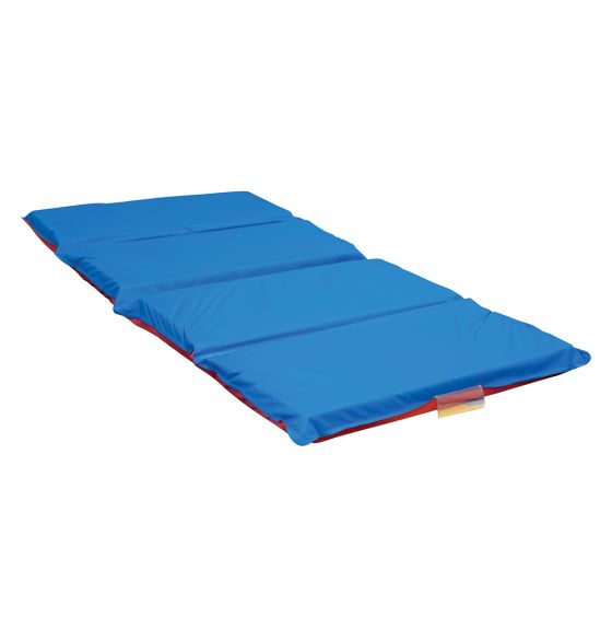 Angels Rest Nap Mat - 2" Red/Blue 4 Section Folding Mat