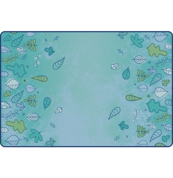 Tapis KIDSoft™ de Carpets for Kids® - Chute de feuilles - Bleu - Rectangle, 2,3 x 3,6 m (7,6' x 12’)