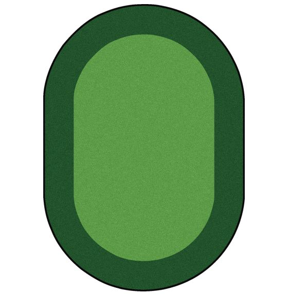 Tapis Kid Essentials® de Joy Carpets, All Around™ - Ovale, 1,62 m x 2,33 m (5'4" x 7'8") - Vert