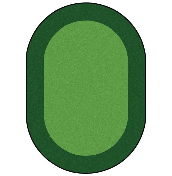 Tapis Kid Essentials® de Joy Carpets, All Around™ - Ovale, 2,33 m x 3,27 m (7'8" x 10'9") - Vert