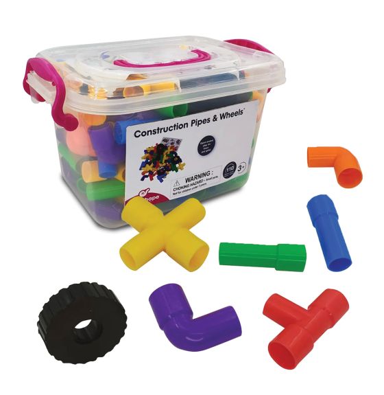 Jeu: Construction Pipes & Wheels® - 110 pièces