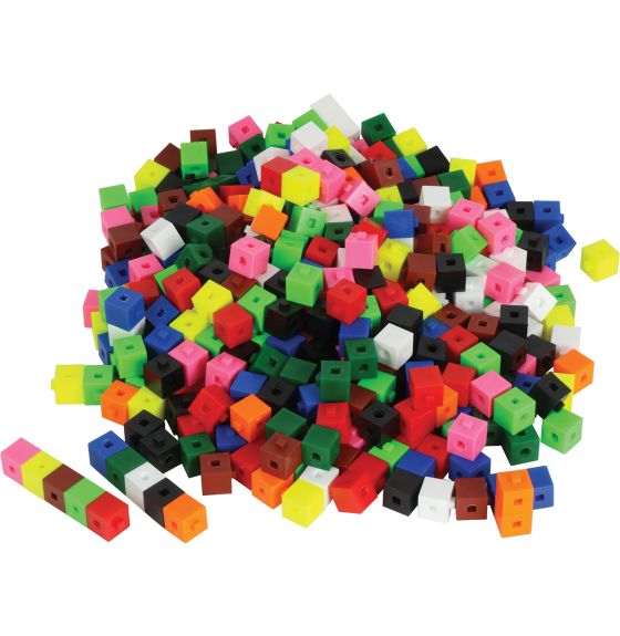 Interlocking Linking 1 cm Cubes - Set of 3000 with Container