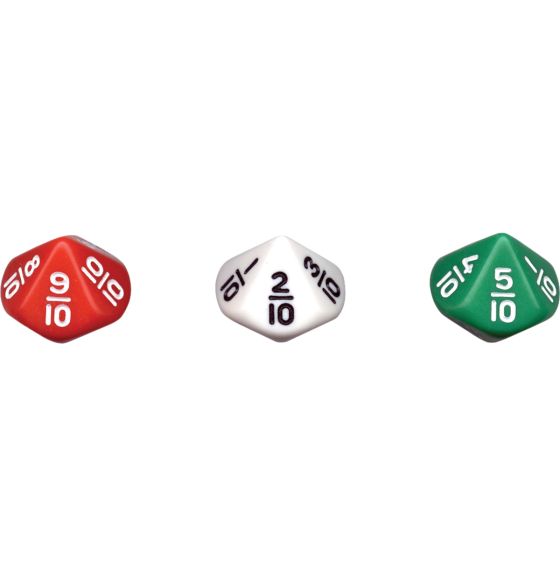 10-Sided Fraction Dice