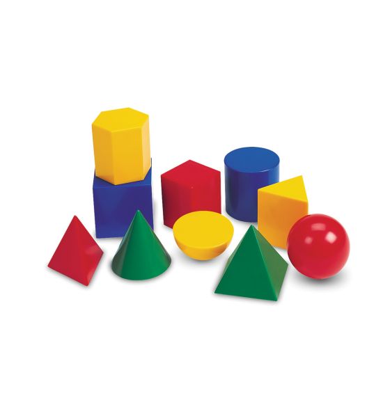 Large Plastic Geometric Shapes - Set of 10