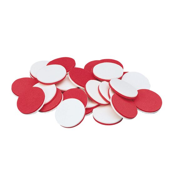 Soft Two-Coloured Counters (White & Red), 200 pcs