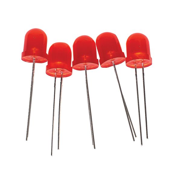 5 mm LEDs Pack of 10 - Red