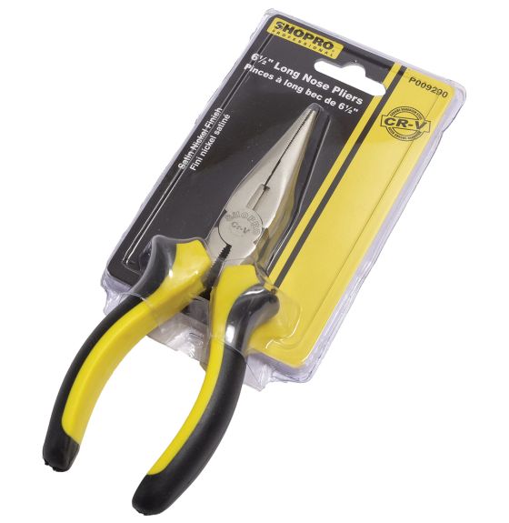 SHOPRO&reg; Long Nose Pliers,  6 1/2"