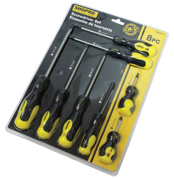 Ensemble de tournevis SHOPRO&reg; - 8 pièces