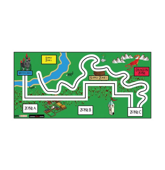Knights of the Round Table Robotics Mat, FLL - 44.75" x 92.75"