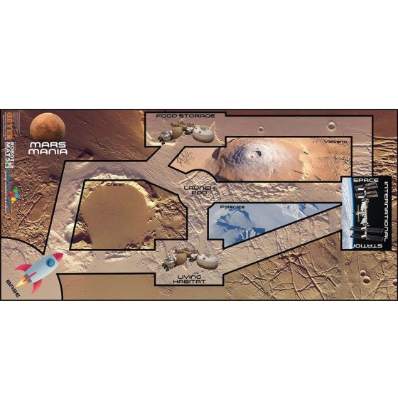 Tapis BRICKED Mars Mania de taille FLL - 92,75" x 44,75"