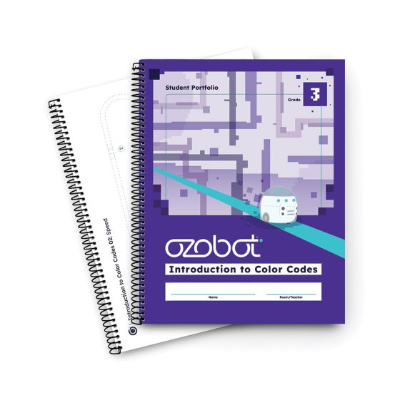 Ozobot Third Grade 12X Introduction to Colour Codes Curriculum Student Workbook with 1 Answer Key