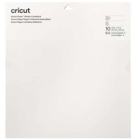 Papier cartonné autocollant Cricut® Smart Paper™, blanc