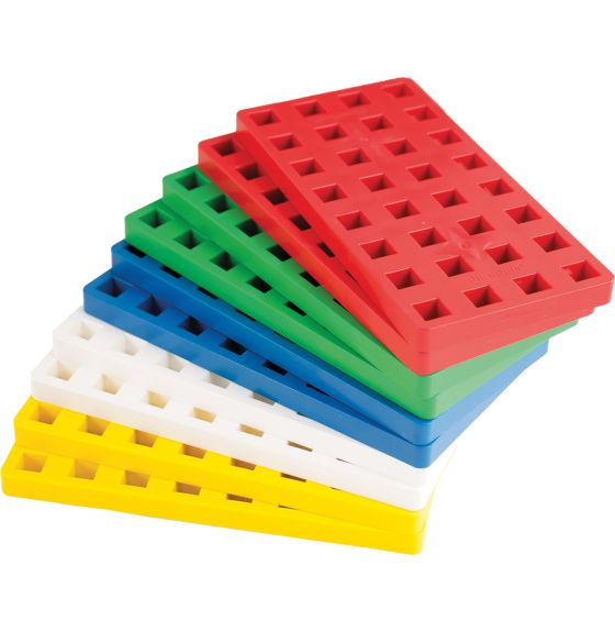 Plus-Plus® Big Baseplates Colour Mix, 10 Pieces