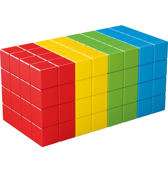 Ensemble de classe de blocs de construction magnétique Magicube™ de Geomag - 128 pièces