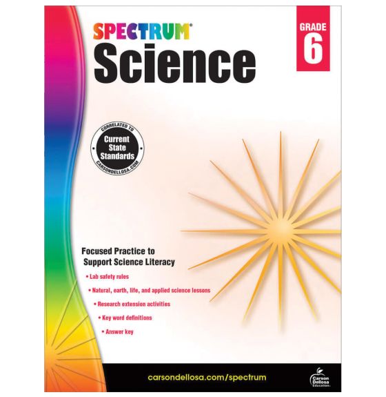 Carson Dellosa Spectrum&reg; Science Workbook Paperback - Grade 6